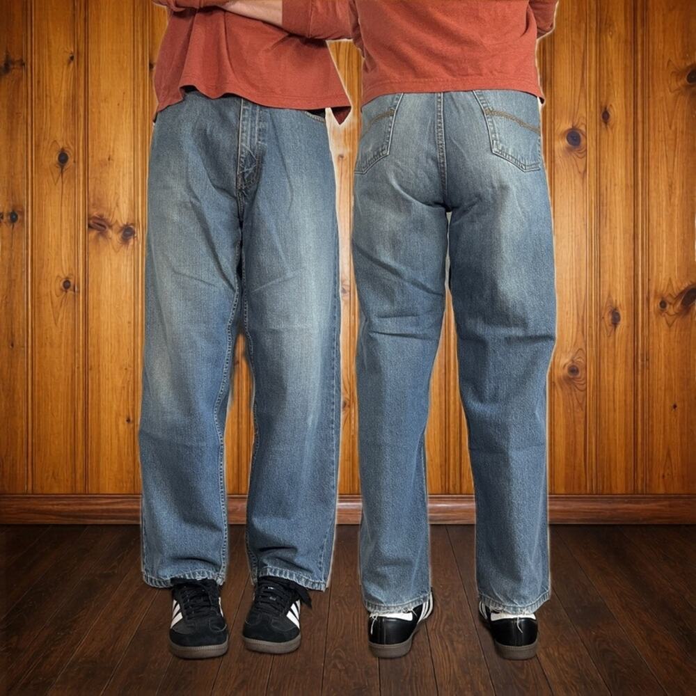 36x30 Vintage Jeans Blue Wide Straight Fit